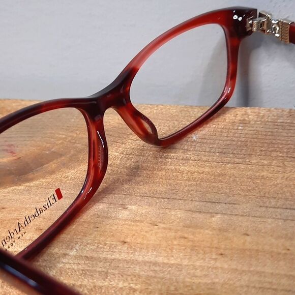 ELIZABETH ARDEN prescription ready Eyeglass Frame red designer glasses NEW - Picture 5 of 6